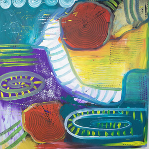 Метрополитен. 100x120, Акрил, холст, 2020 год